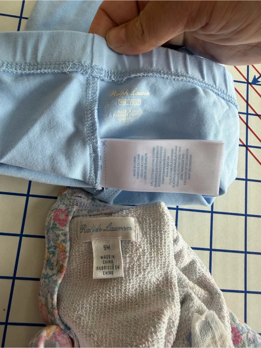Ralph Lauren Pastel Floral Top with Light Blue Leggings
